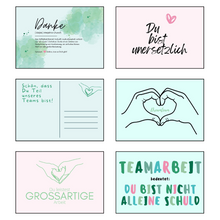 Lade das Bild in den Galerie-Viewer, Postkarten Danke/Mitarbeiter/Team