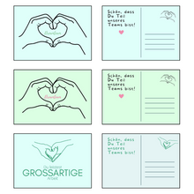 Lade das Bild in den Galerie-Viewer, Postkarten Danke/Mitarbeiter/Team