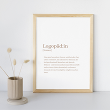 Lade das Bild in den Galerie-Viewer, Logopäd:in Poster (digital)