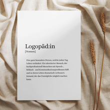Lade das Bild in den Galerie-Viewer, Logopäd:in Poster (digital)
