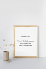 Lade das Bild in den Galerie-Viewer, Ergotherapie Sprüche Poster