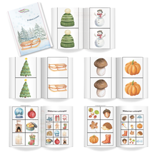 Lade das Bild in den Galerie-Viewer, Bildkartenset Frühes Lesen Herbst, Winter & Weihnachten