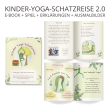 Lade das Bild in den Galerie-Viewer, Kinder-Yoga-Schatzreise (E-Book + Spiel + Erklärungen + Ausmalbilder) 2.0.Version