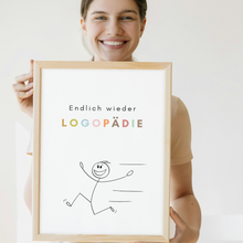 Lade das Bild in den Galerie-Viewer, Logopädie Strichmännchen Poster
