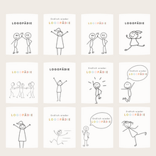 Lade das Bild in den Galerie-Viewer, Logopädie Strichmännchen Poster