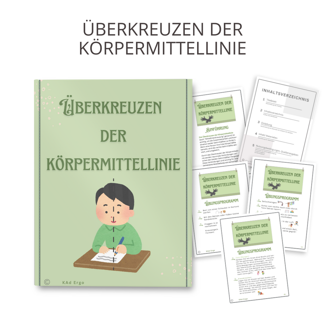 Überkreuzen der Körpermittellinie