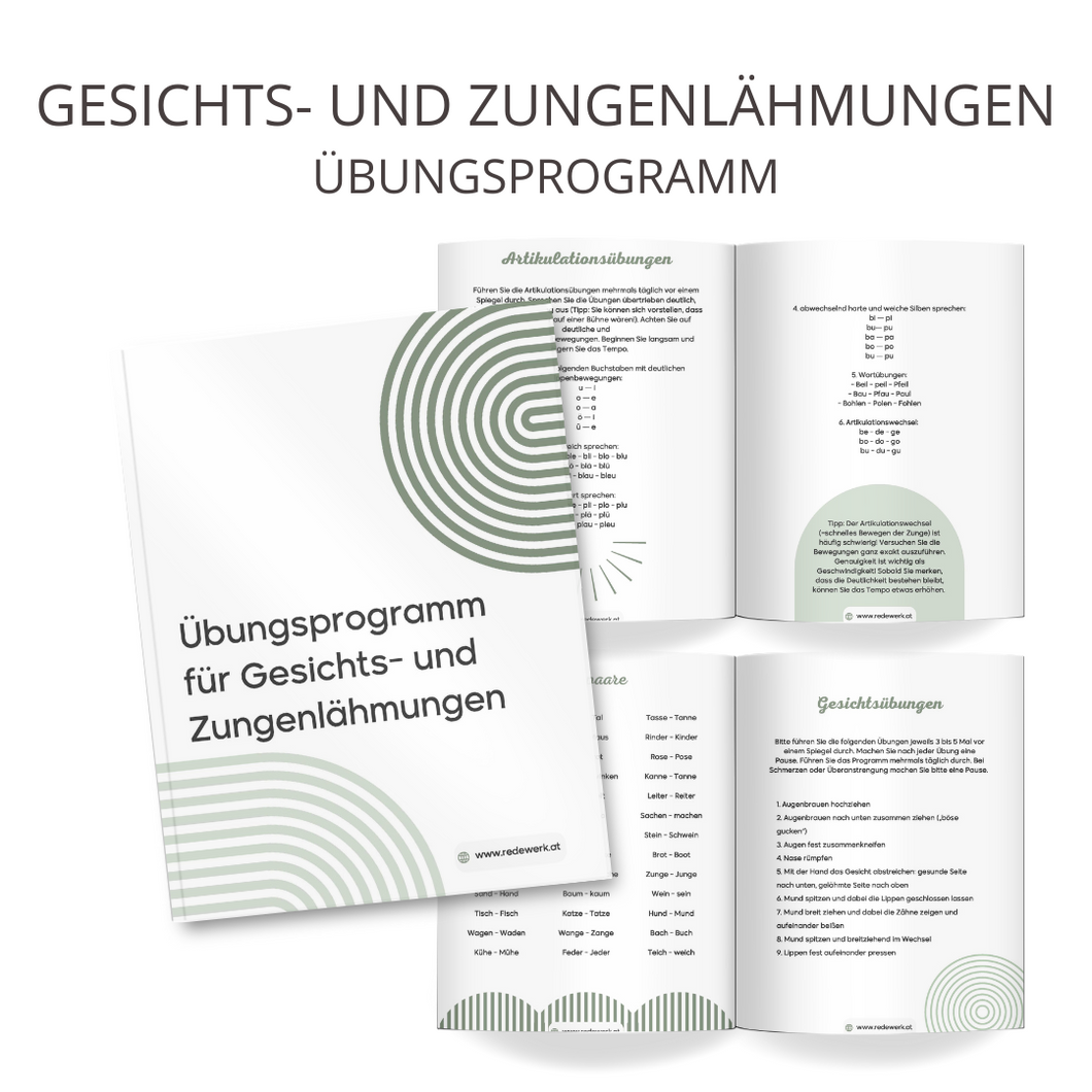 Übungsprogramm für Gesichts- und Zungenlähmungen