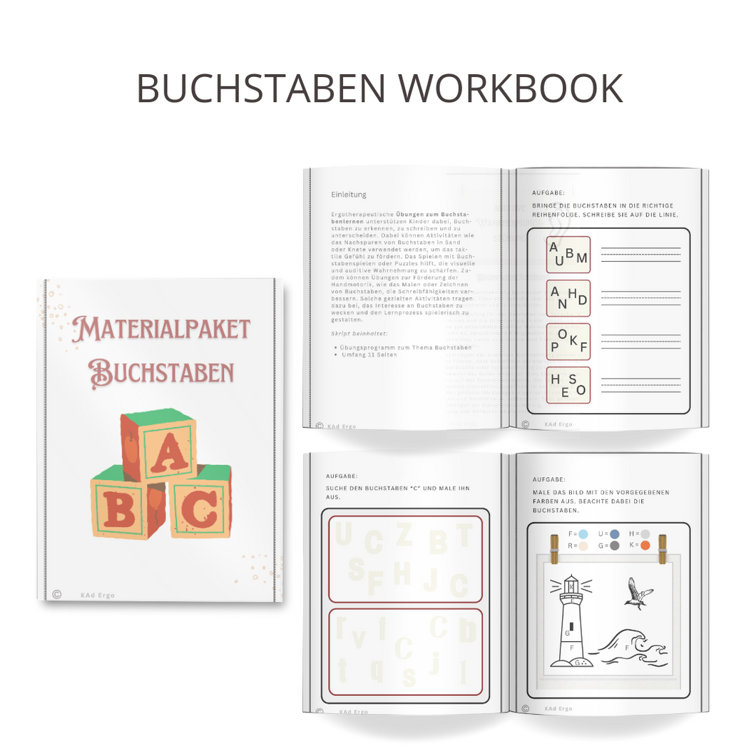 Materialpaket Buchstaben Workbook