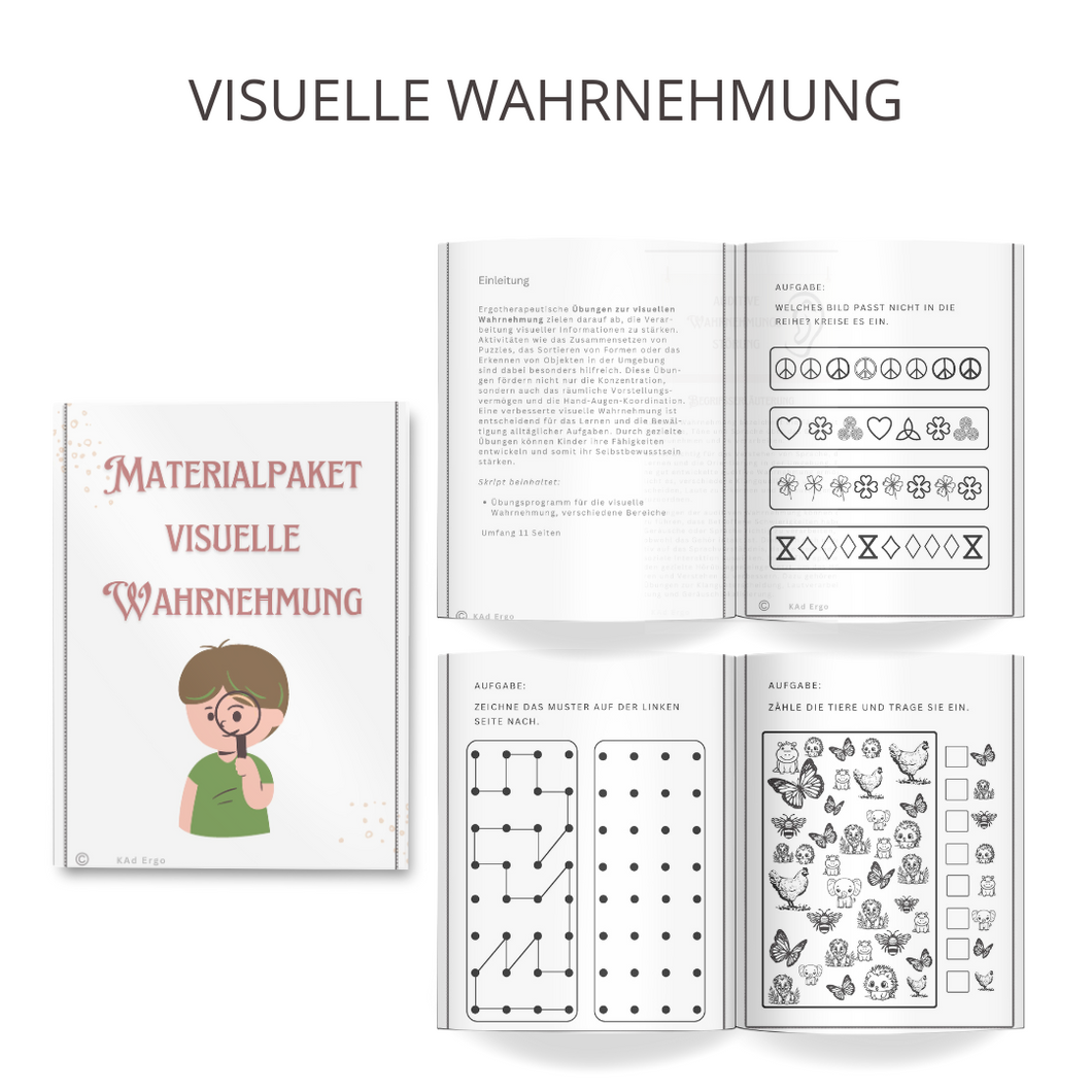 Materialpaket visuelle Wahrnehmung Workbook