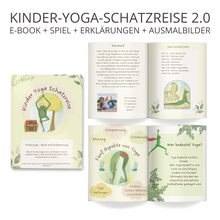 Lade das Bild in den Galerie-Viewer, Kinder-Yoga-Schatzreise (E-Book + Spiel + Erklärungen + Ausmalbilder) 2.0.Version
