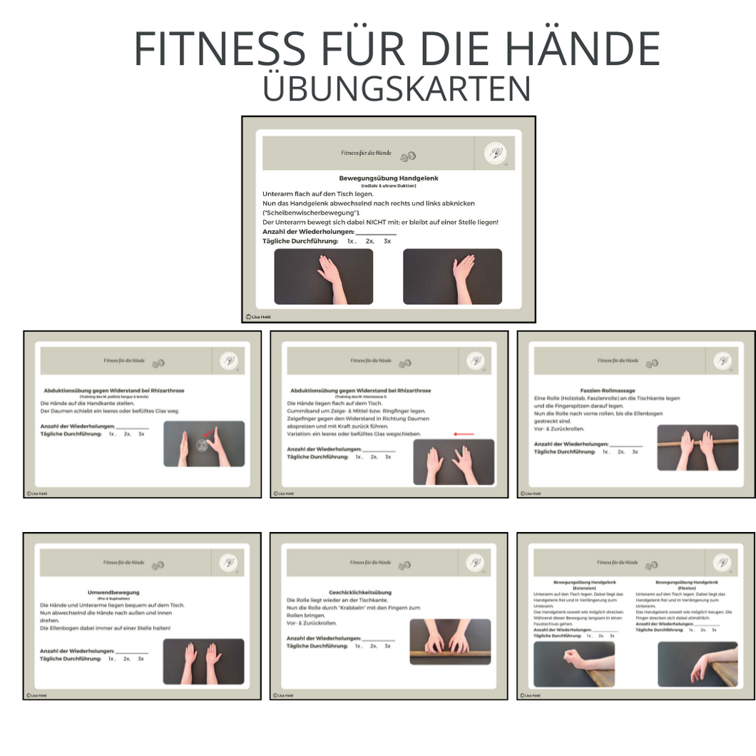 Fitness für die Hände - Übungskarten