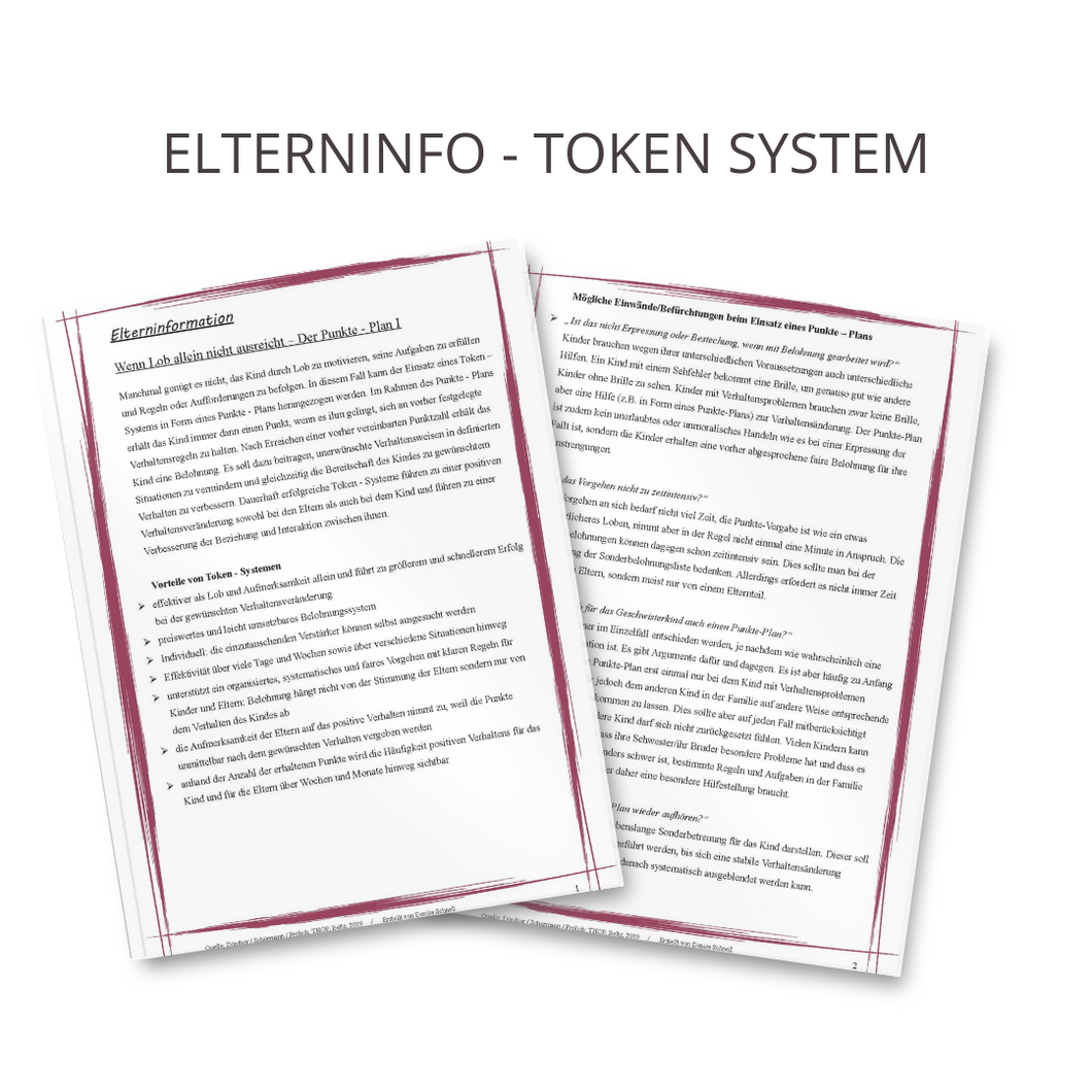 Elterninformation - Token - System (Erklärung)