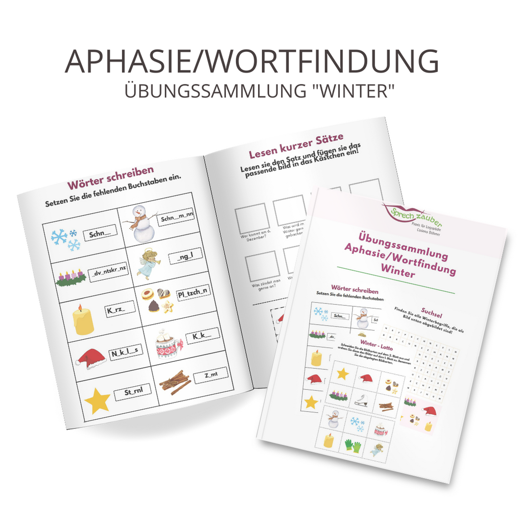 Übungssammlung Aphasie/Wortfindung Winter