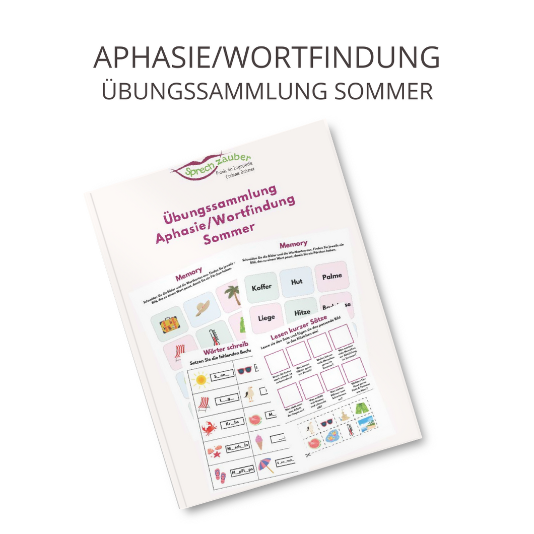 Übungssammlung Aphasie/Wortfindung Sommer