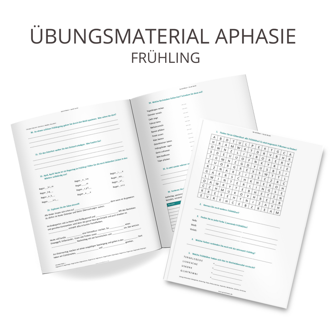 Aphasie - Materialpaket Frühling