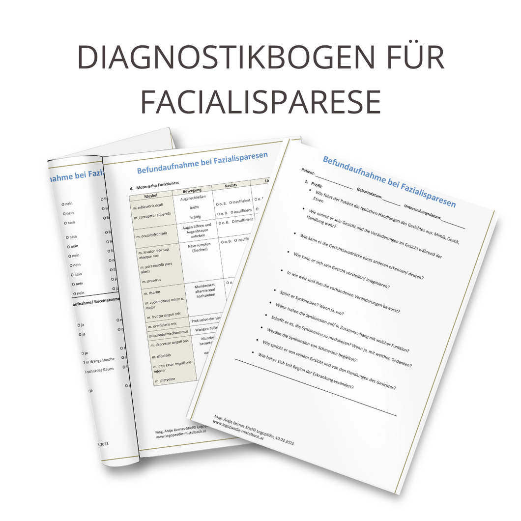 Diagnostikbogen für Facialisparese